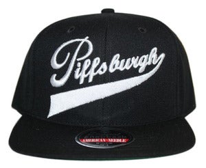 Image of Piffsburgh snapback wh/blk AVAILABLE NOW!