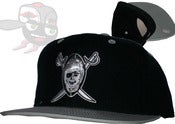 Image of Los Angeles Raiders Black/Gray Snapback Hat Cap 