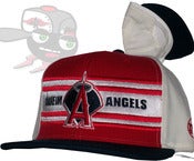 Image of Anaheim Angeles Tri-Color Snapback Hat Cap
