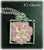 Image of 1.5x1.5 Pink Larkspur Solder Charm