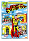 Image of 'The Man Of Steel City' - Open Edition Art print (A3 approx)