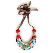 Image of Forest Necklace, hand-embroidered