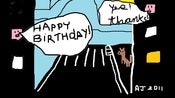 Image of printed gritting cards-happy birthday