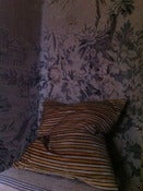 Image of OCHRE/BUFF PRINTED VELVET