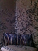 Image of TEAL/TABAC PRINTED VELVET