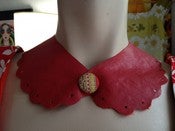 Image of MIDDLEMOST "Ruby" Leather Peter Pan Collar.