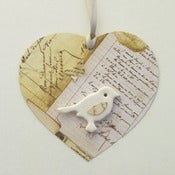 Image of Hanging Paper Heart - Love story