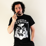 Image of Stubb 'Road' T-Shirt, White on Black