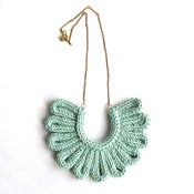 Image of Hawk Necklace, hand-knitted - Sea Foam Green