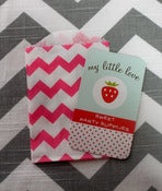 Image of Pink Mini Chevron Treat Bags