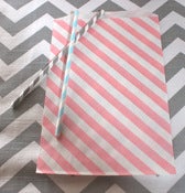 Image of Pink Striped Treat Bags