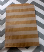 Image of Kraft Striped Treat Bags