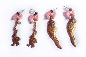 Image of Bunnies, Birds n' Bows Gold Earrings