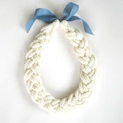 Image of Plait Necklace, hand-knitted - Off-White