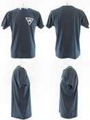 Image of Cats and Triangles LTD Small White Chest Print on Grey Tee
