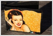 Image of Mexican Calendar Girl 2 Leather Bifold Wallet by De La Luna Designs