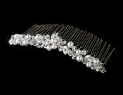 Image of Crystal pearl Comb Tiara