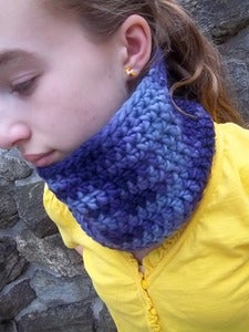 Image of Shades of Purple Crocheted Neckwarmer