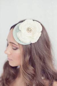 Image of Lovely vintage brooch bridal hat 