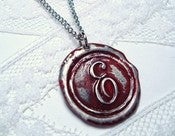 Image of Blood Red Wax Seal Pendant - Ritzy Misfit
