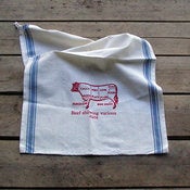 Image of Butcher Chart Dishtowel-Beef