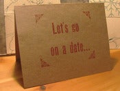 Image of 'Let's go on a date...' card