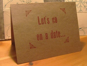 Image of 'Let's go on a date...' card