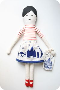 Image of I love Paris doll DIY kit RED