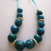 Image of Paper beads and buttons