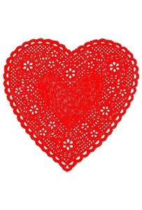 Image of Heart Doily Art Print-Much Love