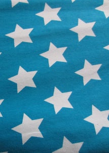 Image of Turquoise stars jersey (by half metre)