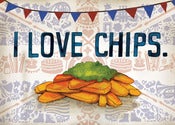 Image of Inkymole 'I LOVE CHIPS' print