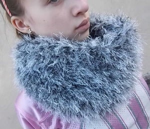 Image of The Big Phat Phaux Phur Cowl in Gray