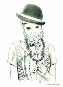 Image of 'shes a french flower' giclee print