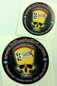 Image of 3S 1-SHOT SKULL STICKERS (2)