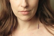 Image of Copper/Bead Drop Earrings