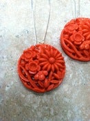 Image of Carved Coral Earrings