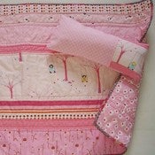 Image of Mini Pink Strip Quilt Set