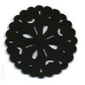 Image of Snowflake coasters box of 4 black