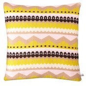 Image of Hofdi Cusion Mustard/Pink