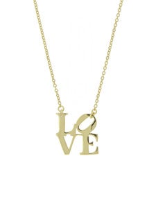 Image of love necklace (shiny gold)