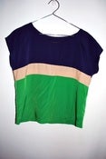 Image of BRAND NEW Zara Basic colour block silk top