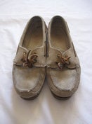 Image of Tan Suede Boat Shoes by Bass, size 10 1/2 M