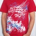 Image of Man's T-shirt Cyrillic Wear Urban Russian Shirt CCCP USSR Ukrainian Red