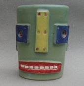 Image of Green Robot Drinking Cup