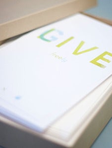 Image of Live Free, Give Freely - Stationery