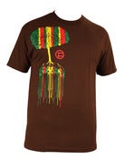 Image of Rasta Drip T-Shirt - Brown Rasta