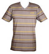 Image of Slim V Neck - Light Blue and Yellow
