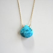 Image of turquoise solitaire necklace