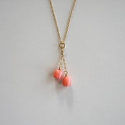 Image of coral flowers necklace